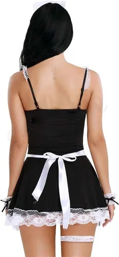 Vista 3 de RTRDE Conjunto de lencería sexy y traviesa para mujer, ropa interior clásica para cosplay, ropa