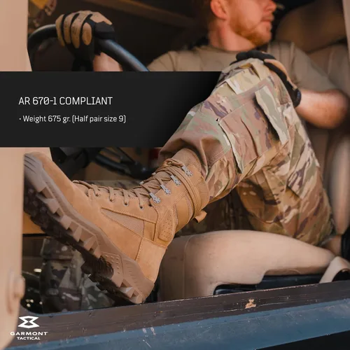 Vista 5 de GARMONT TACTICAL T8 Defense Military Combat Boots for Men and Women, Army, Air Force, AR670-1 Compliant Footwear, Suede Leather