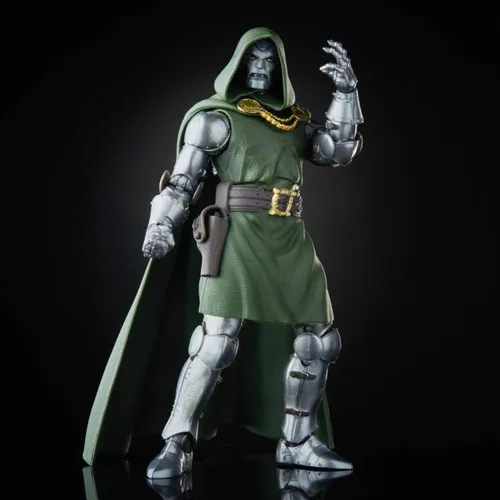 Vista 4 de Serie Marvel Legends Fantastic Four - Figura de acción coleccionable de 6 pulgadas de Doctor Doom, diseño premium, 4 accesorios, 1 pieza