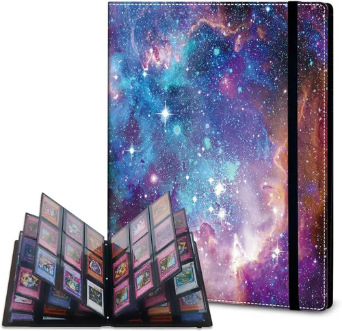 Vista 33 de Rossy Carpeta de tarjetas con 4 bolsillos, carpeta de tarjetas intercambiables, álbum de colección de tarjetas, para 160 tarjetas de carga lateral