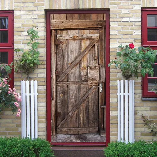 Vista 80 de Adhesivos 3D para puerta, murales para despegar y pegar, puerta de madera, papel tapiz autoadhesivo, extraíble, PVC, impermeable, póster para Puerta