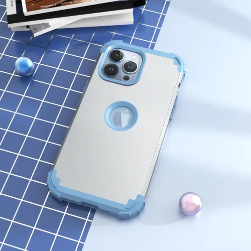 Vista 6 de IDweel Funda para iPhone 14 Pro Max con protector de pantalla para mujer, 3 en 1, a prueba de golpes, ajuste delgado, híbrida, resistente, cubierta