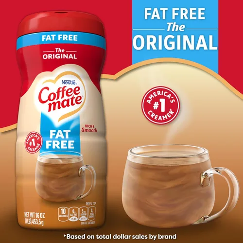 Vista 5 de Coffee mate Crema de café en polvo sin grasa original, 1 paquete de 16 onzas