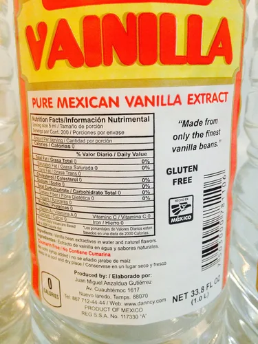Vista 2 de 3 extractos de vainilla mexicana pura Danncy Clear de México, 33 onzas cada 3 botellas de plástico selladas