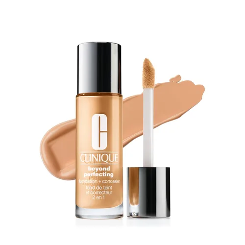 Vista 10 de Clinique Beyond Perfecting Lightweight Liquid Foundation + Concealer For Dry Combination to Oily Skin Types Full Coverage + Natural Matte Finish