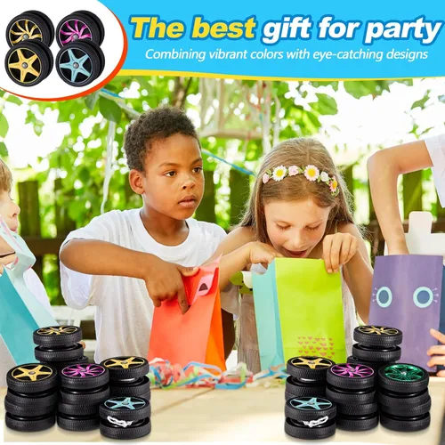 Vista 5 de Silipull 24 piezas de yoyos de rueda para niños, mini yoyos de plástico, regalos de fiesta de carreras para principiantes, adultos, adolescentes