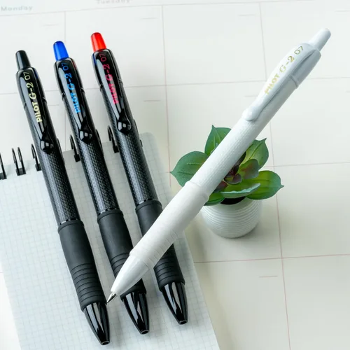 Vista 5 de PILOT G2 Edge - Bolígrafos de gel premium surtidos, bolígrafos de punta fina de 0.7 mm, experiencia de escritura sensorial, caja de 8
