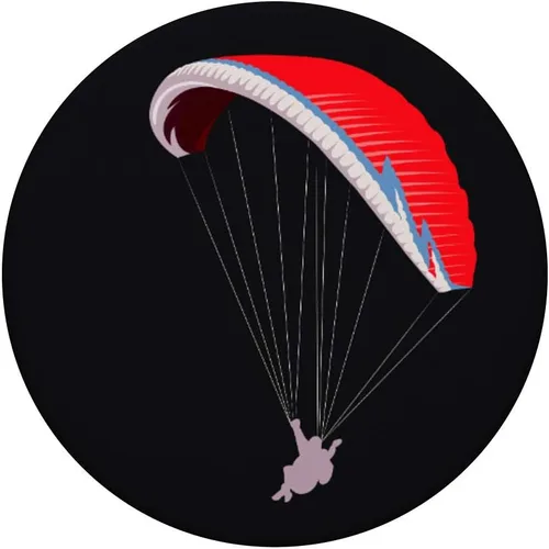 Vista 3 de Paragliding Paraglider Paramotor Paracaídas Negro Teléfono Grip – PopSockets Grip y soporte para teléfonos y tabletas