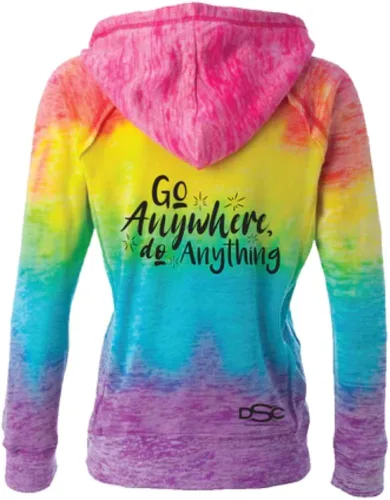 Vista 2 de Jeep Sudadera con capucha de peso medio con logotipo de Grille para mujer, Go Anywhere Do Anything