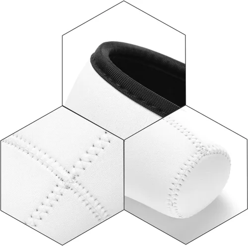 Vista 3 de OFFNOVA Paquete de 9 fundas de café en blanco para sublimación, fundas de neopreno reutilizables de 3 tamaños con asa, funda de 16 a 32 onzas