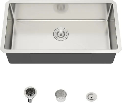 Vista 38 de Mocoloo Fregadero de barra bajo encimera de 13 pulgadas color negro plomizo – Fregadero de cocina pequeño de acero inoxidable T304 de 13 x 15