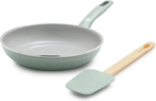 Vista 13 de GreenPan Dover - Sartén antiadherente de cerámica saludable de 10 pulgadas, sin PFAS, apta para lavavajillas, mango de agarre cómodo, gris
