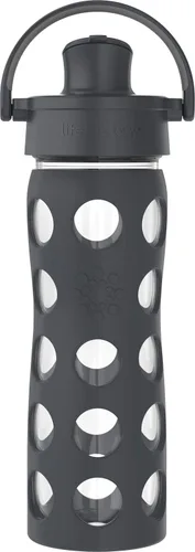 Vista 12 de Lifefactory Botella de agua de vidrio de 16 onzas con tapa abatible activa y funda protectora de silicona, melón Funda protectora de silicona