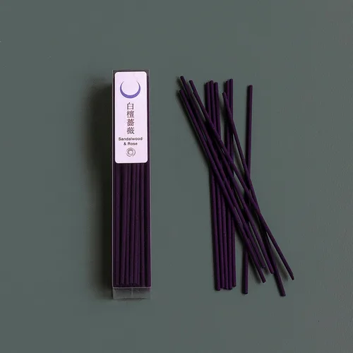 Vista 4 de Asayu Japan Varillas de incienso tradicionales, juego de purificación (sándalo y salvia blanca + sándalo y rosa), 1.41 oz (cada aroma 0.71 oz)