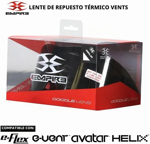 Vista 3 de Empire Lentes de repuesto para lentes transparentes de Paintball Negro