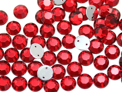 Vista 9 de Allstarco Cuentas de diamantes de imitación para coser con parte trasera plana de 0.472 in para manualidades, gemas redondas de plástico acrílico