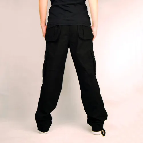 Vista 5 de Pantalones camuflaje Hombres bolsillos Pantalones Largos activos deportes al aire Libre Pantalones Cintura elástica