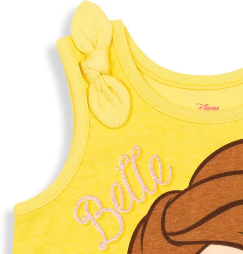 Vista 5 de Disney Princesa Ariel Moana Jasmine Rapunzel Belle - Camiseta y pantalones cortos para niñas