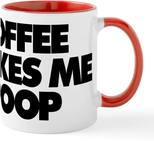 Vista 60 de CafePress Time To Poop Mugs Taza de café de cerámica de 11 oz (11.0 fl oz)