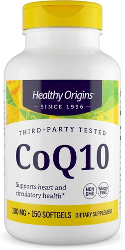 Vista 9 de Healthy Origins CoQ10 (Kaneka Q10) 100 mg cápsulas blandas - Suplemento energético y de salud cardíaca - Sin gluten - Sin OMG - 30 cápsulas blandas