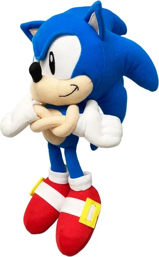 Vista 2 de Great Eastern Entertainment Sonic Classic - Sonic The Hedgehog (brazos cruzados) de peluche de 10 pulgadas de alto