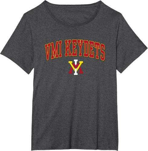 Vista 5 de Camiseta con licencia oficial de VMI Keydets Arch Over, Blanco