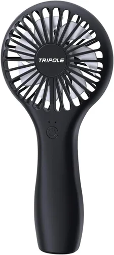 Vista 8 de TriPole Paquete de 2 mini ventiladores portátiles de mano, color rosa, 3 velocidades, potente ventilador de mano con batería personal para viajes