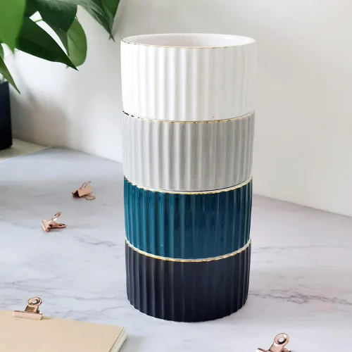 Vista 5 de CROWNOS Soporte de clip de papel para escritorio, soporte de clip de cerámica, organizador dispensador de clips de papel de escritorio de oficina