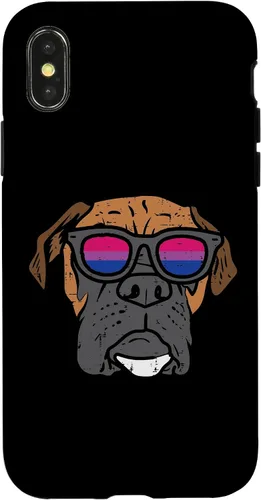 Vista 4 de Funda para iPhone 14 Boxer Dog LGBTQ Bisexual Flag Gay Pride Ally Bi Dog Lover