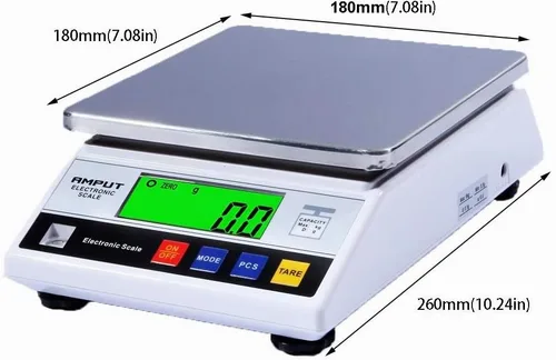 Vista 3 de RESHY Báscula de laboratorio de alta precisión de 22.0 lbs x 0.00 oz, báscula digital de cocina grande, escala de gramos de alimentos, báscula