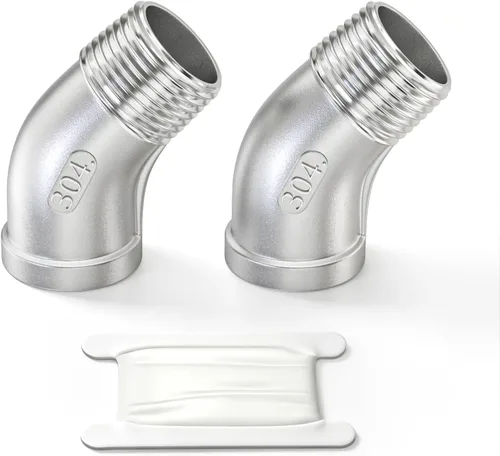 Vista 13 de TAISHER 2 piezas de acero inoxidable 304 accesorios de codo de 90 grados, tubo hembra NPT de 1 pulgada a 1 pulgada NPT hembra 304 accesorio