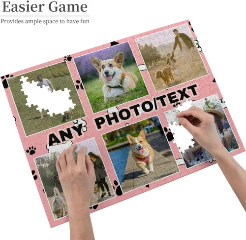 Vista 2 de Rompecabezas personalizados a partir de fotos, rompecabezas personalizados de fotos 1000/500/300 piezas, regalo de rompecabezas personalizado