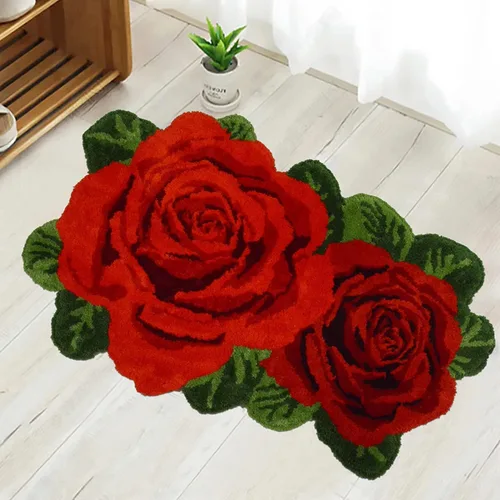 Vista 10 de USTIDE Tapete de baño de rosa esponjoso de 23.6 x 35.4 pulgadas, tapete de baño antideslizante para baño, cocina, sala de estar o dormitorio