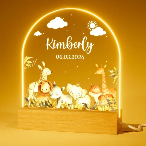 Vista 12 de iDIY Regalos personalizados para el día del padre, sable de luz nocturna 3D con nombre personalizado, lámpara de letrero con texto en inglés "I Am