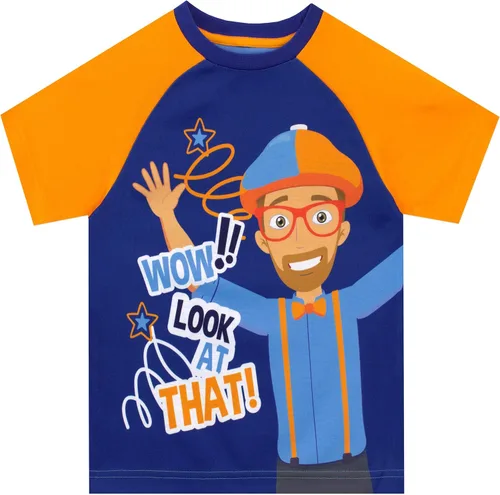 Vista 2 de Blippi Pijama corta para niño, Naranja
