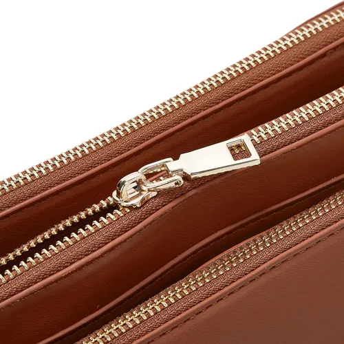 Vista 5 de Bolsos cruzados para mujer, bolso de hombro de tres capas, cuero vegano, múltiples compartimentos, bolsos, carteras, bolso de mano Hobo Clutch 2024