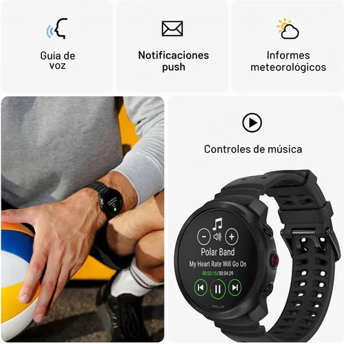 Vista 5 de Polar Vantage M3 – Multi-Sport Smartwatch with AMOLED Display, Dual-Frequency GPS, Turn-by-Turn Navigation, Up to 7-Day
