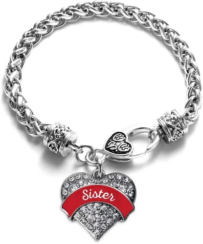 Vista 188 de Inspired Silver - Pulsera de plata con dije de corazón pavé con joyas de circonita cúbica