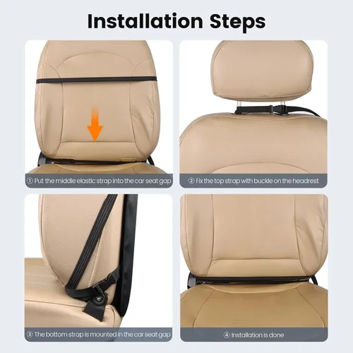 Vista 9 de Viaviat Protector de Asiento de Auto, Esterilla Grande 2 Pack, Protectores Duraderos Resistente al Agua para Asiento Trasero del Auto con 2