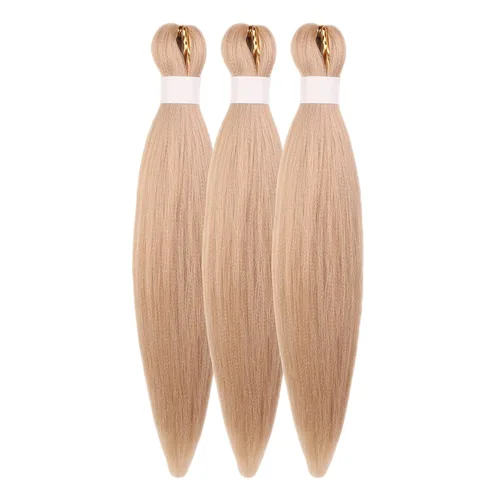 Vista 82 de Pelo corto negro trenzado preestirado de 14 pulgadas para trenzas sin nudos, pelo sintético 1B trenzado para trenzas Bob Box