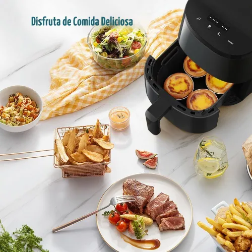 Vista 7 de BYKITCHEN Forros pequeños de silicona para freidora de aire de 1.5 a 3 cuartos de galón, mini forro de silicona reutilizable de 5.5 pulgadas
