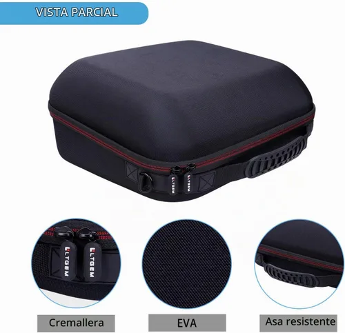 Vista 3 de LTGEM - Funda compatible con máquina de prensa de calor inteligente Cricut EasyPress 2/3 (12 x 10 pulgadas), negro y gris