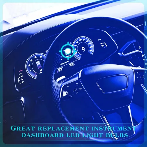 Vista 5 de BBTO Juego de 20 bombillas LED T5 T10 con enchufe giratorio, para instrumentos, para salpicadero, luces LED para interiores de automóvil, tablero