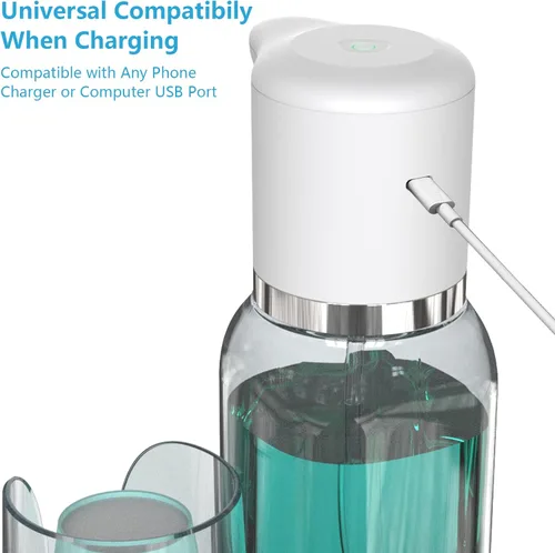 Vista 7 de Dispensador Automático de Enjuague Bucal Luvan para Baño, 25oz (750ml) Dispensador Inteligente de Enjuague Bucal con Portavasos, Sensor Infrarrojo