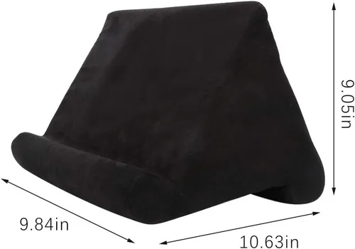 Vista 6 de Soporte de almohada suave para tableta con bolsillos de almacenamiento de malla, multiángulo, soporte de almohada suave para tabletas, lectores