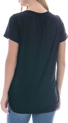 Vista 5 de Smallshow - Camisa de lactancia para maternidad, manga corta, modal, para mujer