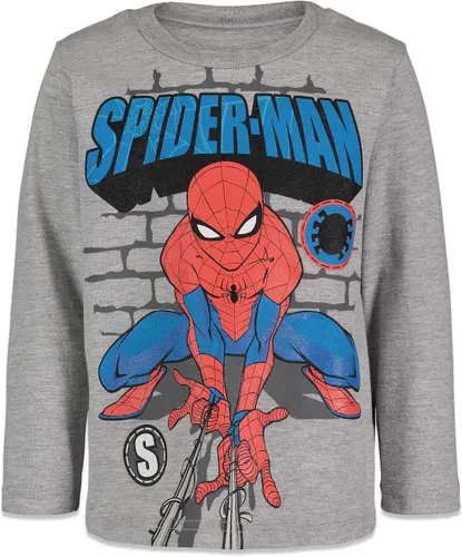 Vista 3 de Marvel Paquete de 2 camisetas de manga larga para niños de Spiderman