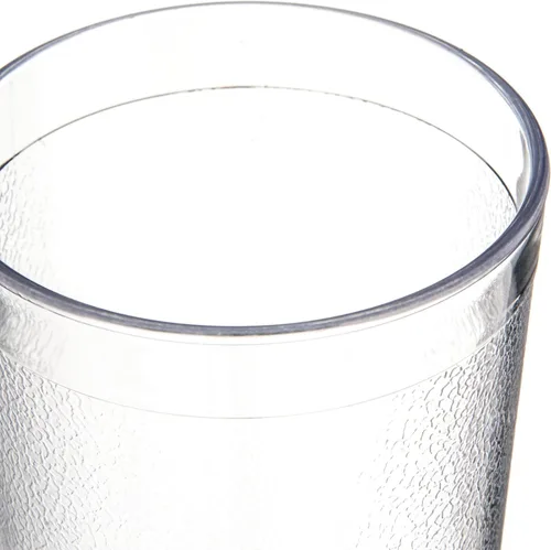 Vista 4 de Vasos de plástico Carlisle, apilables, resistentes a la rotura, sin BPA, 12 onza, Transparente