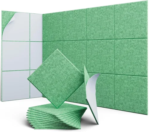 Vista 27 de Paneles hexagonales en forma de A, paquete de 12 paneles acústicos de alta densidad de 12 x 10 x 0.4 pulgadas para mejorar la reducción de ruido