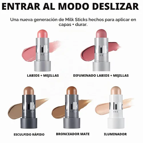 Vista 9 de Milk Makeup Barra de crema multiusos Lip + Cheek con acabado satinado o mate Dash - Rosa claro - Acabado satinado